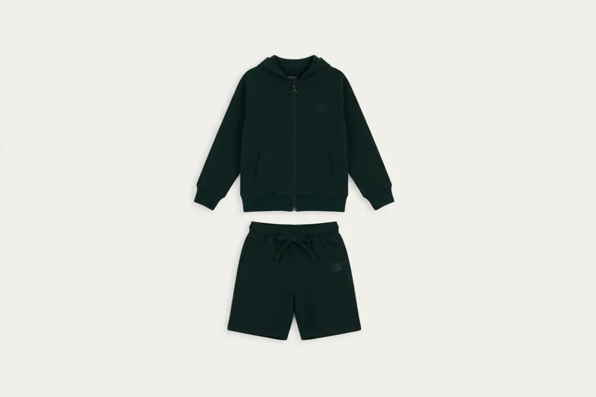 Zipper Jacket with Short Bottle Green – Stilfull och bekväm design för mellansäsong - Bild 2